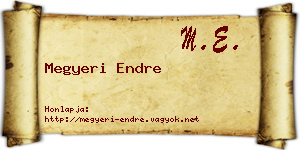 Megyeri Endre névjegykártya